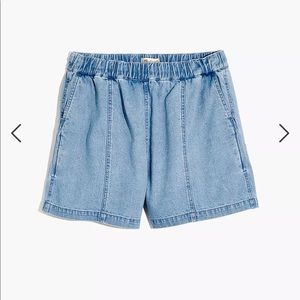 Madewell Denim Easy Pull-On Shorts in Rathmore Wash size Large